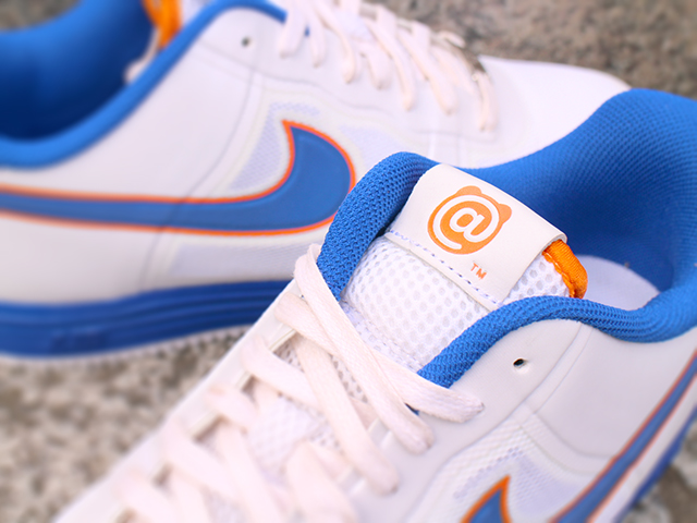 NIKE LUNAR FORCE 1 FUSE NRG “BE@RBRICK/WHITE/COLLEGE BLUE-GOLD POST” - 03