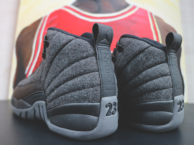 NIKE AIR JORDAN 12 RETRO WOOL BG “DARK GREY/METALLIC SILVER” - 04