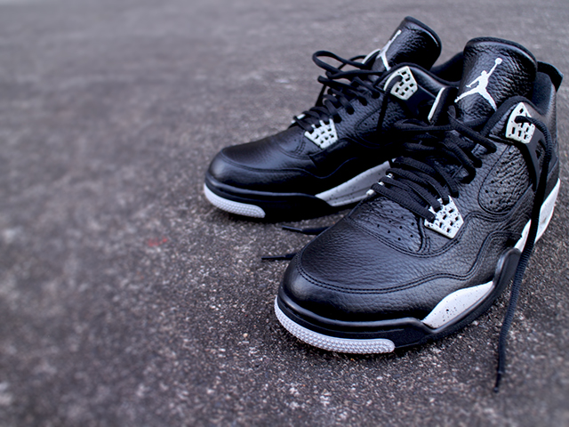 NIKE AIR JORDAN 4 RETRO LS “OREO/BLACK/TECH GREY-BLACK” - 01