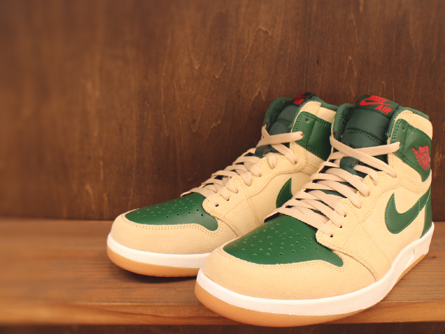 NIKE AIR JORDAN 1 HIGH THE RETURN “SAND DUNE/UNVERSITY RED-GORGE GREEN-WHITE” - 01