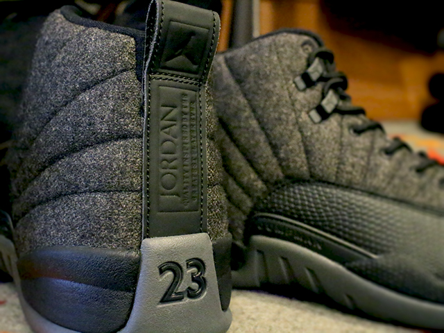 NIKE AIR JORDAN 12 RETRO WOOL “DARK GREY/METALLIC SILVER-BLACK” - 05