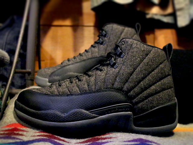 NIKE AIR JORDAN 12 RETRO WOOL “DARK GREY/METALLIC SILVER-BLACK” - 02