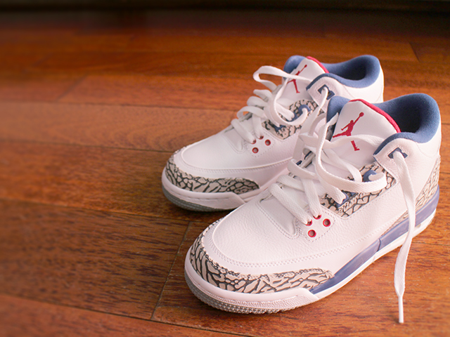 NIKE AIR JORDAN 3 RETRO OG BG “WHITE/FIRE RED-TRUE BLUE” - 01