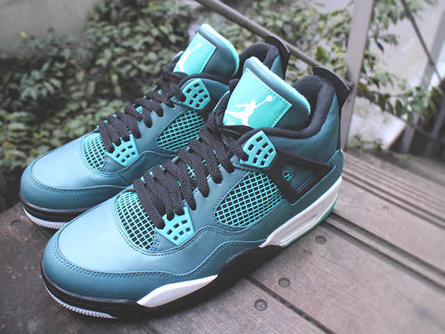 NIKE AIR JORDAN 4 RETRO 30TH “TEAL/WHITE-BLACK-RETRO SARCELLE” - 01