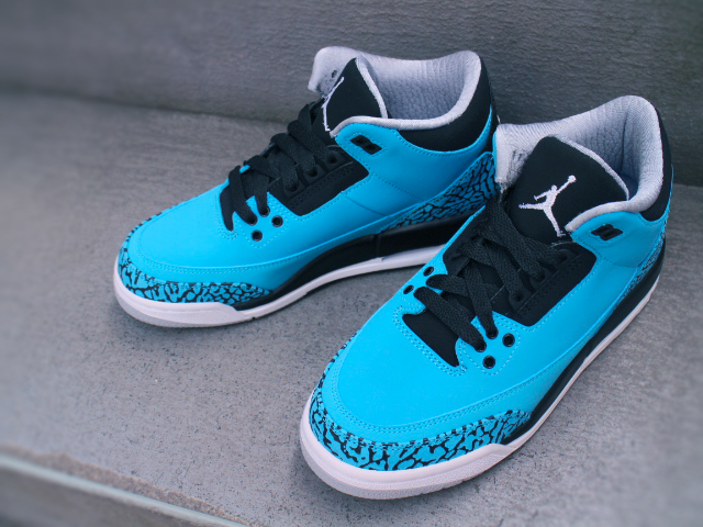 NIKE AIR JORDAN 3 RETRO BG “DARK POWDER BLUE/WHITE” - 05