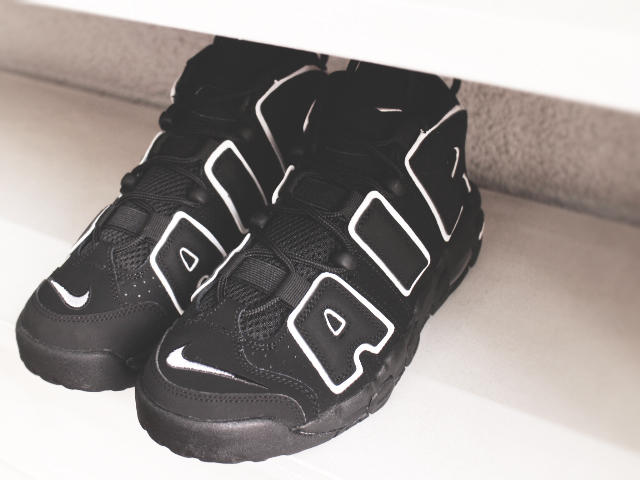 NIKE AIR MORE UPTEMPO (GS) “BLACK/WHITE-BLACK” - 05