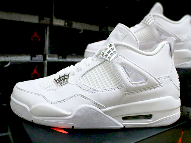 NIKE AIR JORDAN 4 RETRO “PURE MONEY/WHITE/METALLIC SILVER” - 02