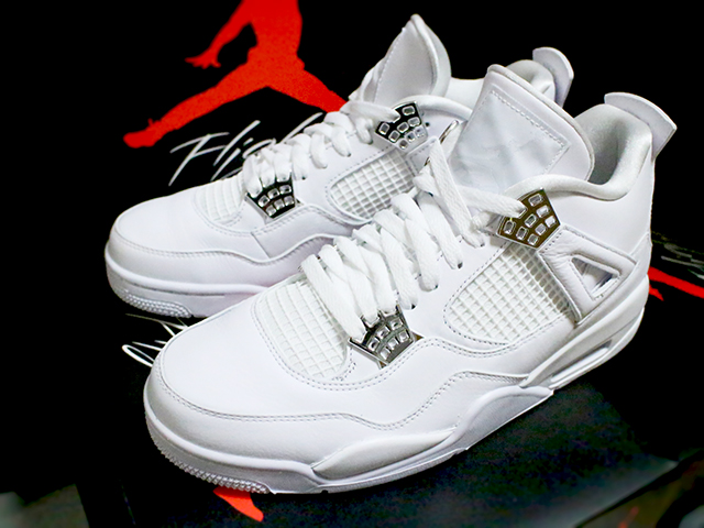 NIKE AIR JORDAN 4 RETRO “PURE MONEY/WHITE/METALLIC SILVER” - 05