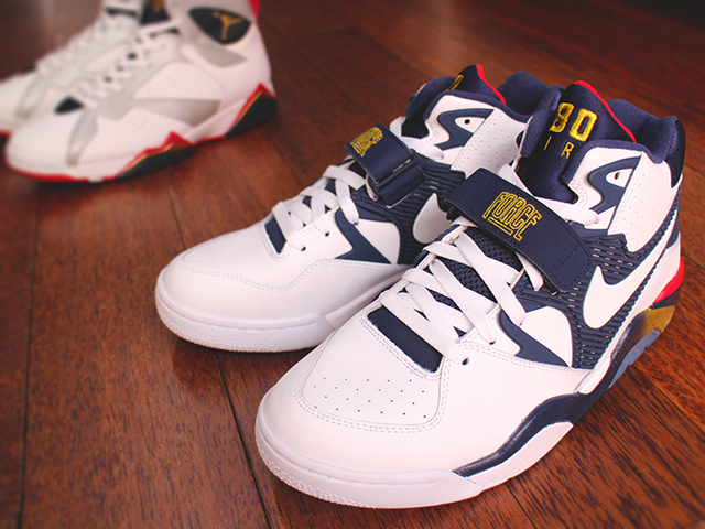 NIKE AIR FORCE 180 “OLYMPIC WHITE/WHITE MID NAVY MTLLC GOLD” - 01