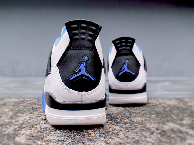 AIR JORDAN 4 RETRO BG “WHITE/GAME ROYAL-BLACK” - 04