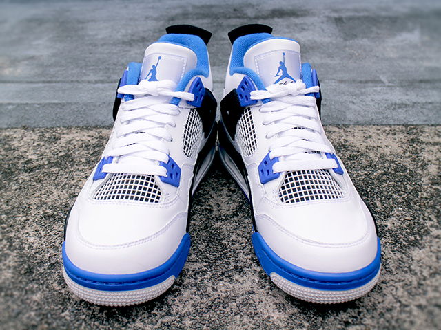 AIR JORDAN 4 RETRO BG “WHITE/GAME ROYAL-BLACK” - 05