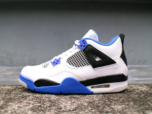 AIR JORDAN 4 RETRO BG “WHITE/GAME ROYAL-BLACK” - 02