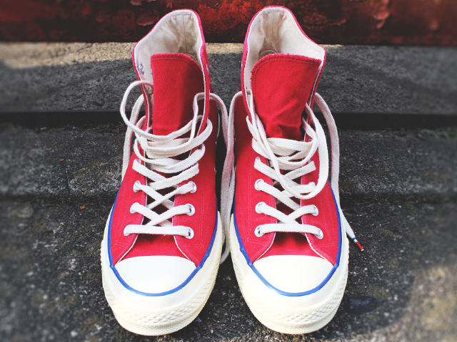 CHUCK TAYLOR ALL STAR 70 HI “VINTAGE” RED/BLUE-EGRET - 05