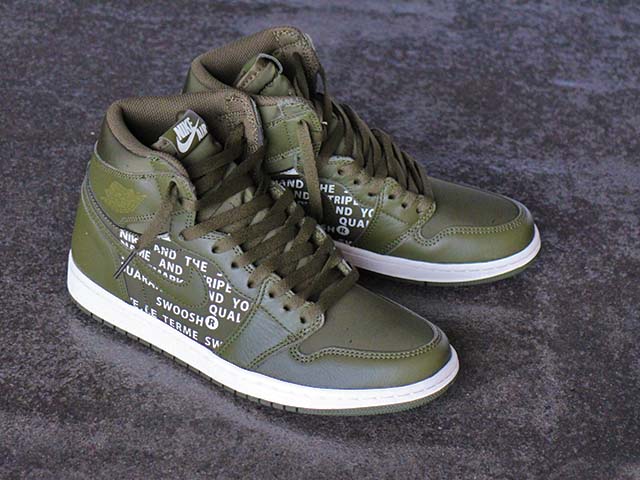 AIR JORDAN 1 RETRO HIGH OG “NIKE AIR LOGO” OLIVE CANVAS - 02