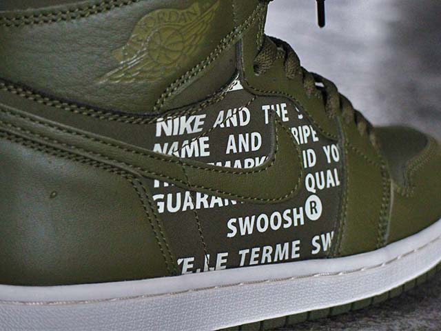 AIR JORDAN 1 RETRO HIGH OG “NIKE AIR LOGO” OLIVE CANVAS - 05