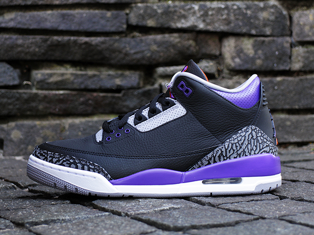 AIR JORDAN 3 RETRO “SUNS/COURT PURPLE-CEMENT” - 01