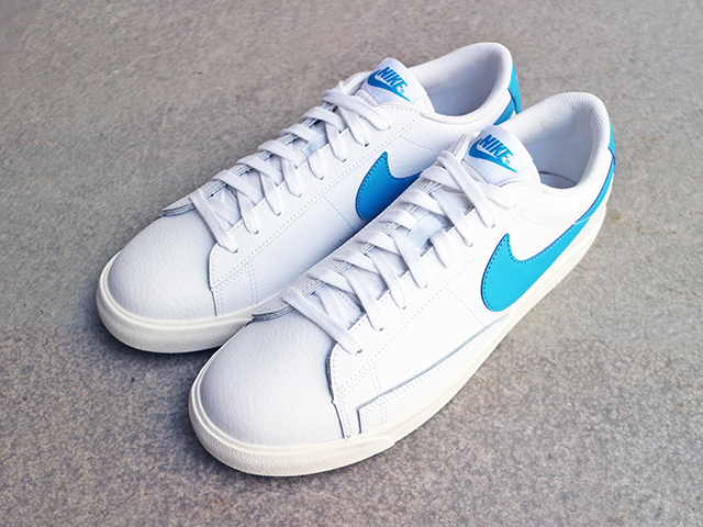 BLAZER LOW LEATHER “WHITE/LASER BLUE” - 03