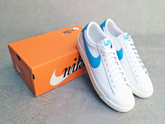 BLAZER LOW LEATHER “WHITE/LASER BLUE” - 05