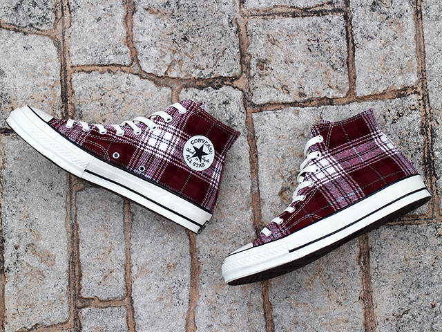 CHUCK 70 HI “PLAID”BURGUNDY - 05