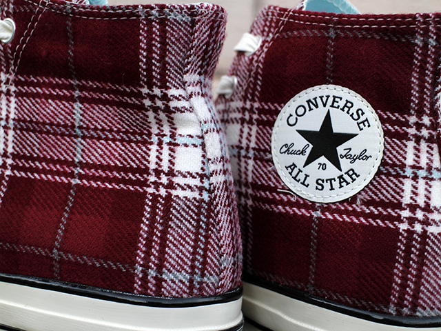 CHUCK 70 HI “PLAID”BURGUNDY - 03