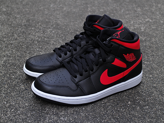 WMNS AIR JORDAN 1 MID “BLACK/SIREN RED” - 01