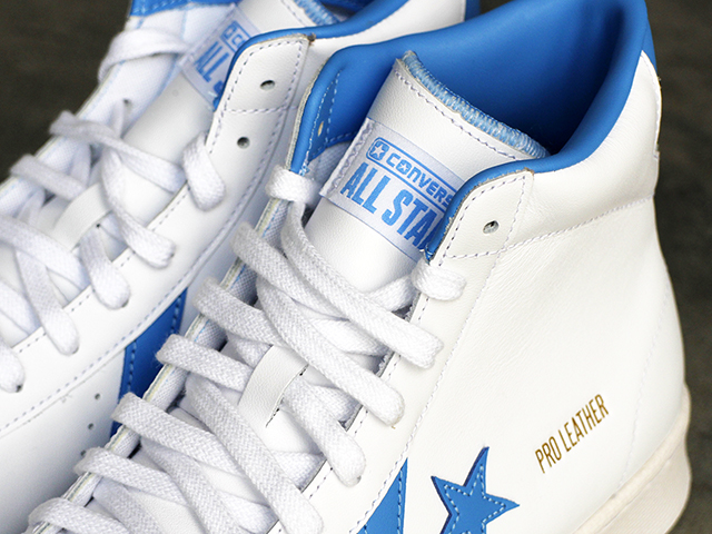 CONVERSE PRO LEATHER MID WHITE/COAST BLUE - 02