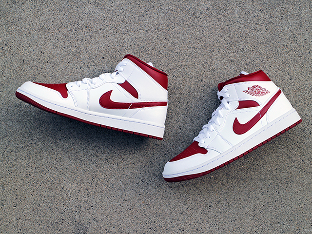 WMNS AIR JORDAN 1 MID WHITE/POMEGRANATE - 04