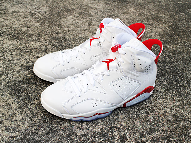 AIR JORDAN 6 RETRO WHITE/UNIVERSITY RED - 01