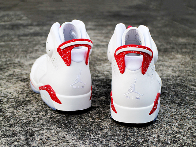 AIR JORDAN 6 RETRO WHITE/UNIVERSITY RED - 05